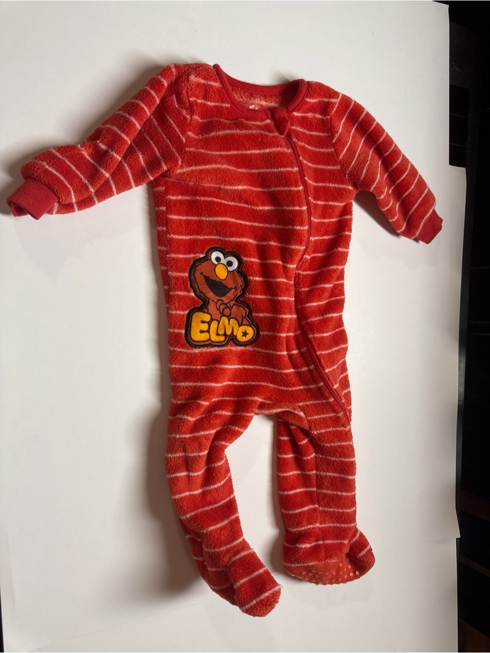 Sesame Street Elmo Fleece Footed Sleeper Pajamas 6-12M